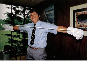 Bob Gore stretching PTFE.